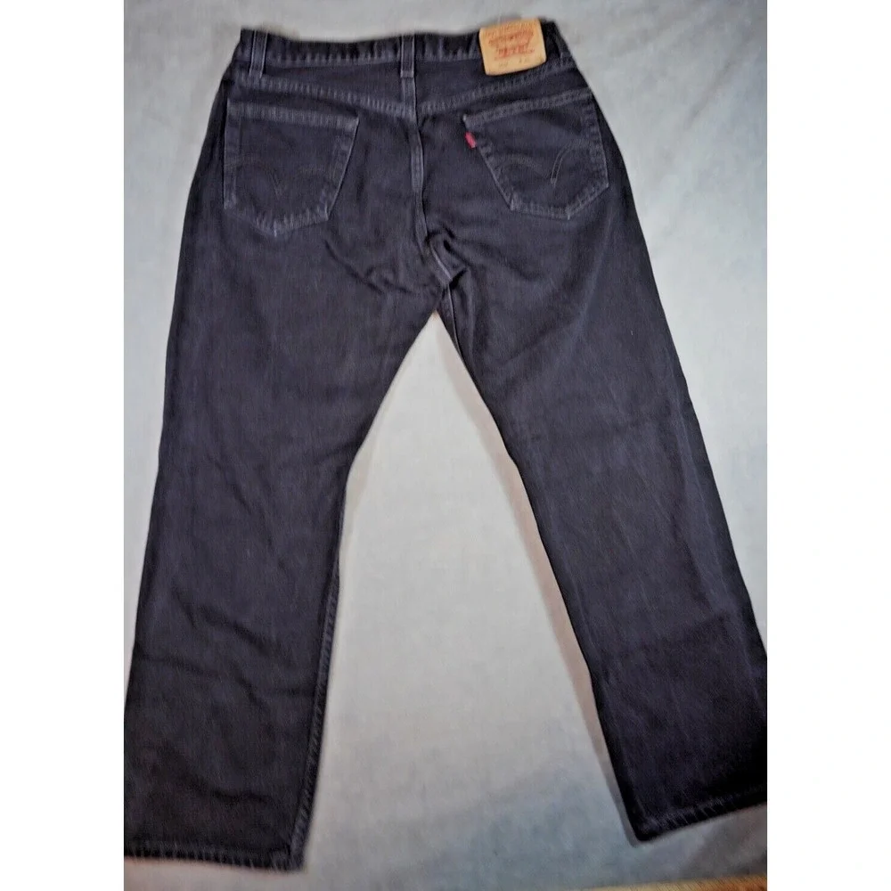 Levis 505 Jeans Mens‎ Size 36 x 30 Black Cotton Denim Straight Fit